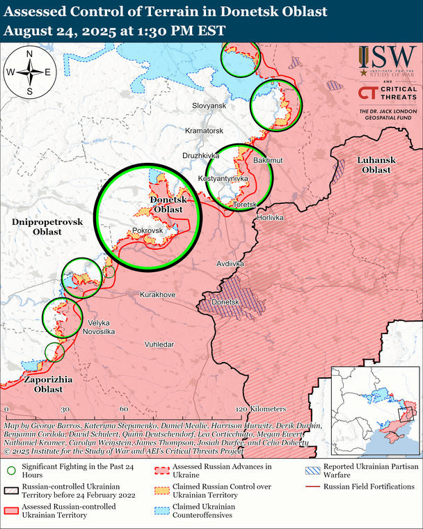 Ситуація біля Покровська. Мапа ISW.
