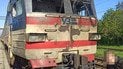 Поврежденный из-за удара дроном поезд