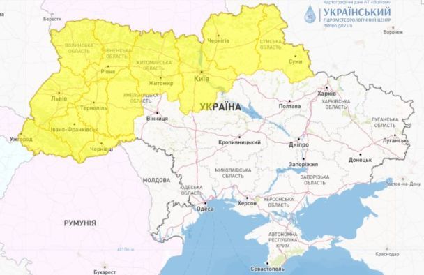 Попередження про небезпечні метеорологічні явища в Україні / © Укргідрометцентр