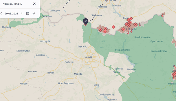 Козача Лопань на карті / © Deepstatemap