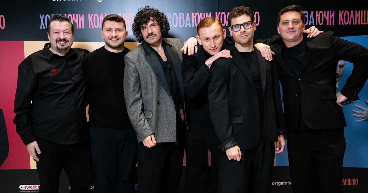 Актори-красунчики на прем’єрі серіалу "Ховаючи колишню": В’ячеслав Довженко, Олександр Рудинський, Артур Логай і Слава Бабенков