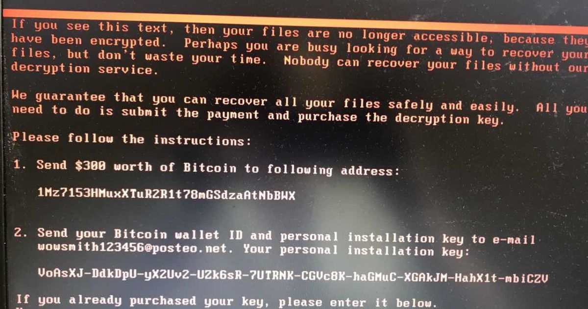Вируса Petya.A не дал возможности завладеть личной информацией граждан