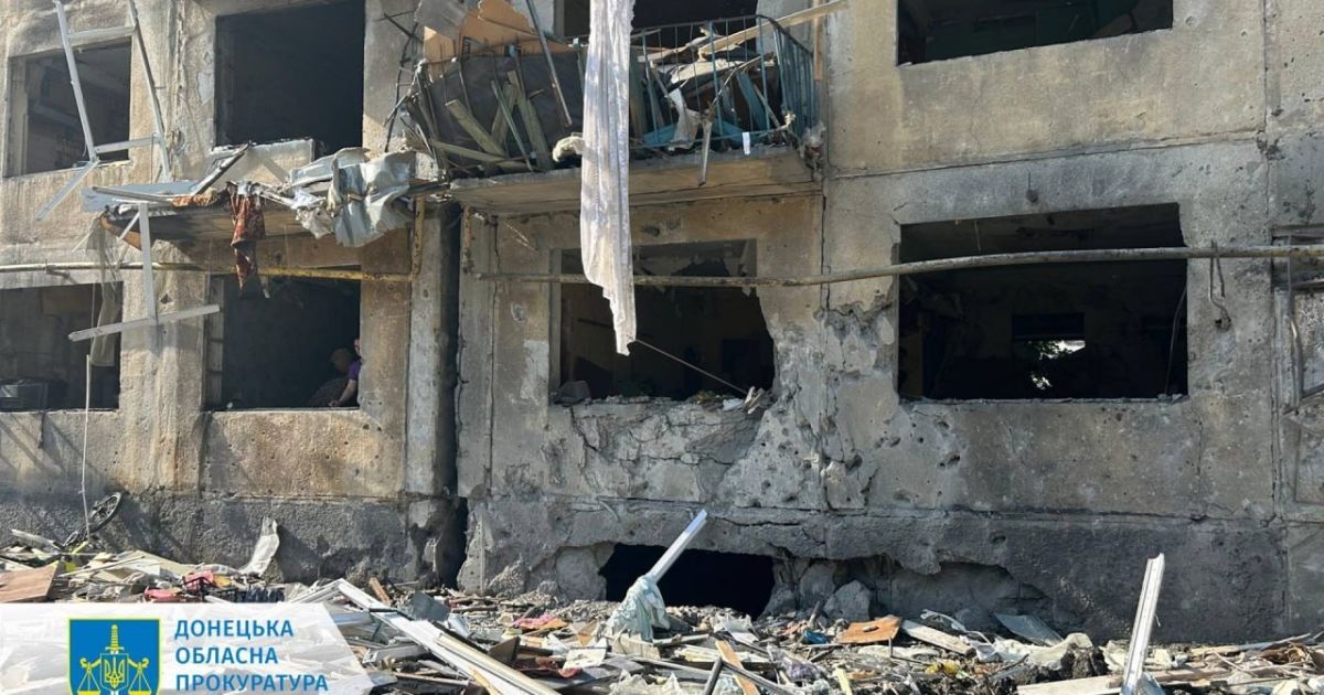 The aftermath of the shelling