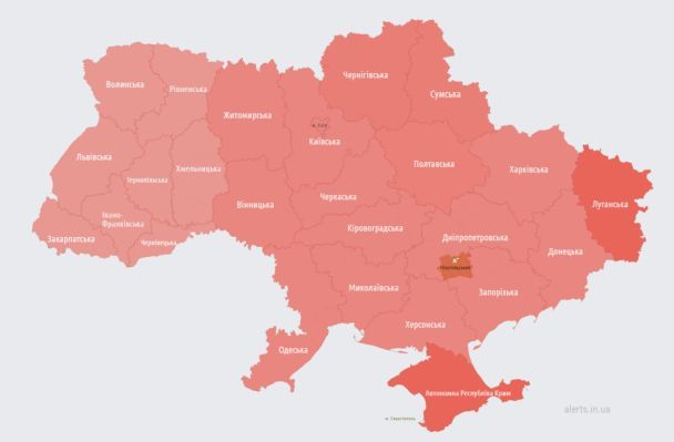 У всіх областях України пролунали сирени в ніч проти 26 травня