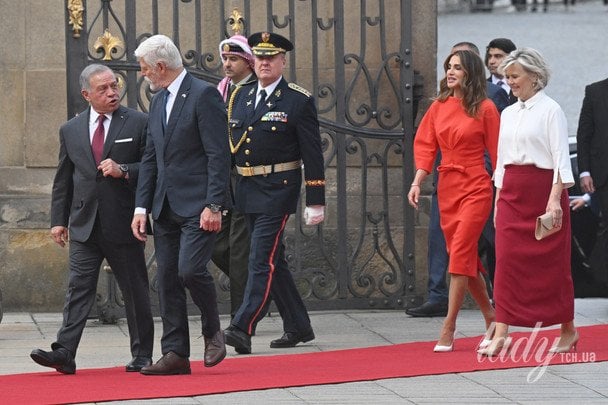 Король Абдалла II та президент Чехії Петро Павло, королева Ранія та перша леді Єва Павлова / © Getty Images