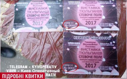 Скандал на "Певчем поле": киевлянам в кассах массово продавали фальшивые билеты на выставку тюльпанов