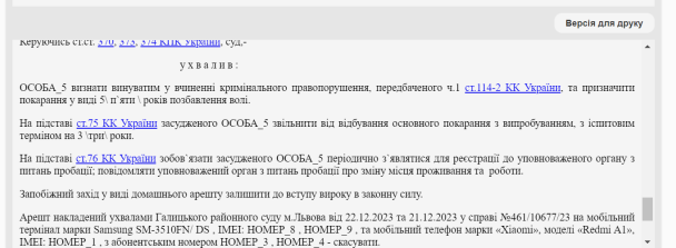 Вирок суду