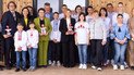 В блузке цвета крем-брюле и с золотыми серьгами: Елена Зеленская посетила Житомирщину