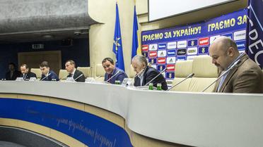Презентация тренерского штаба сборной Украины на Евро-2016.
  Фото - Надежда Мельниченко. / © Проспорт