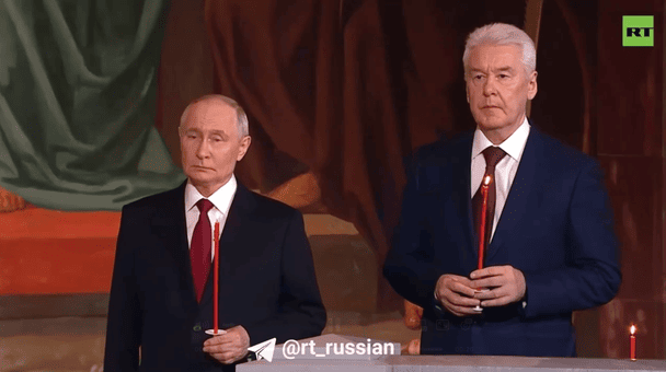 Путин в церкви / © из соцсетей