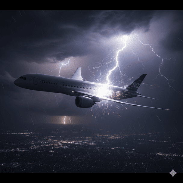 Что на самом деле происходит, когда молния попадает в самолет: бортпроводник поделился опытом