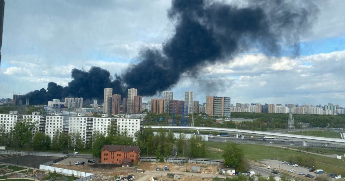 У Москві 7 травня сталась сильна пожежа. Фото: російська пропаганда.