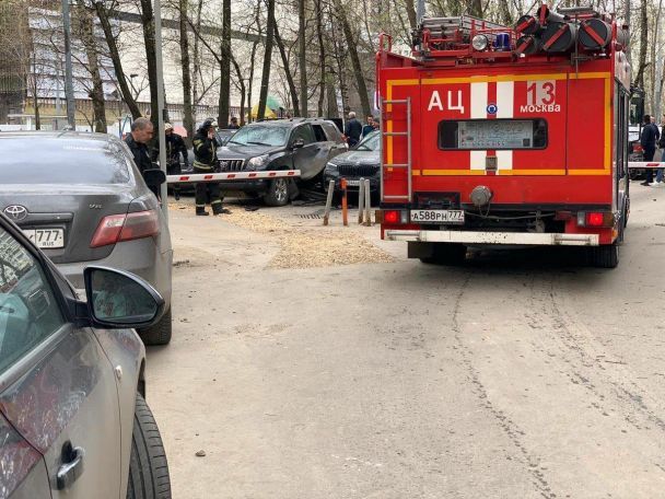 Підірване авто зрадника з СБУ Василя Прозорова / Фото: російські телеграм-канали