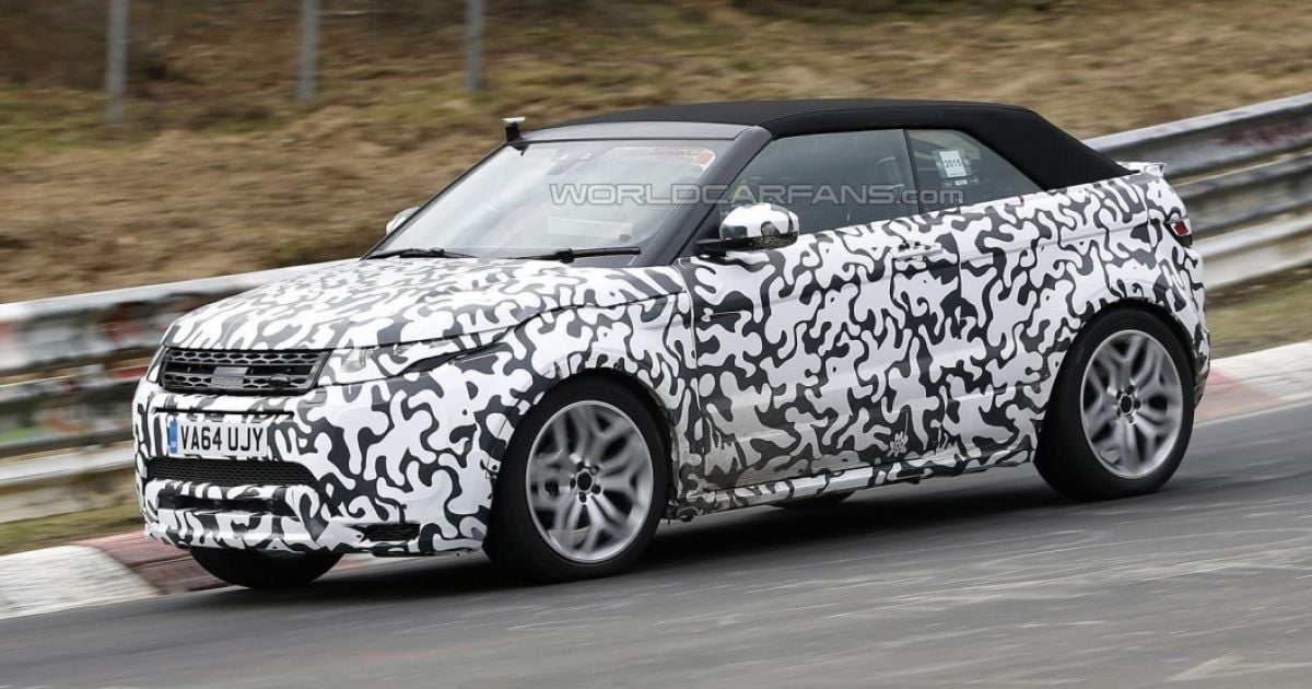 Кабриолет Range Rover Evoque замечен на Нюрбургринге (видео)