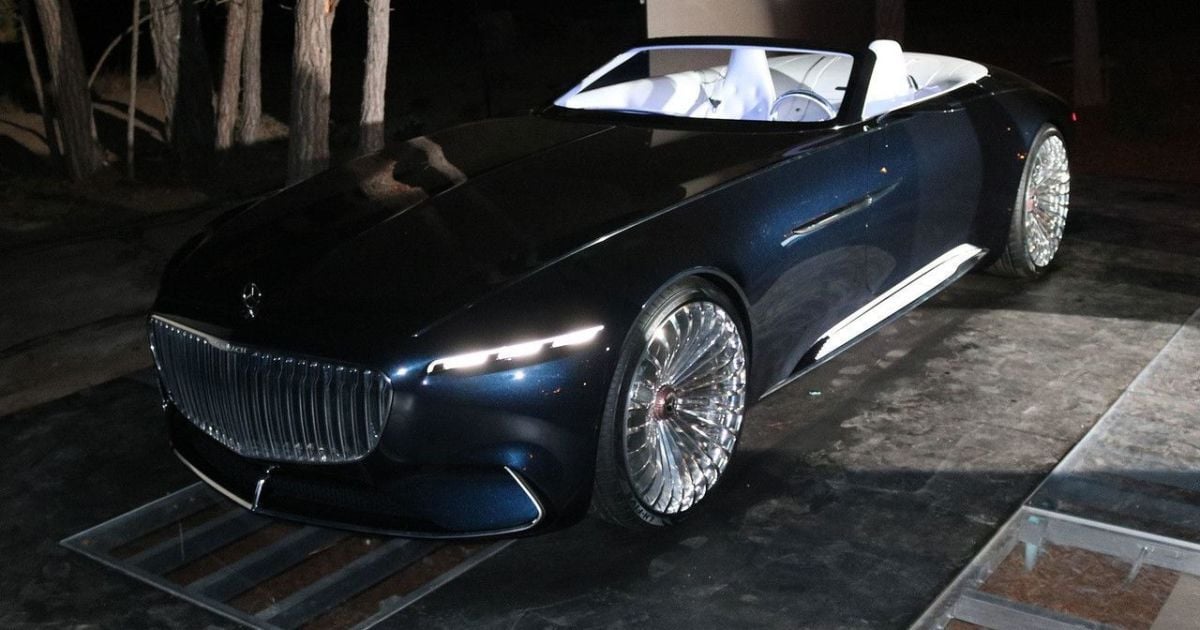 Немцы показали роскошный электрический кабриолет Vision Mercedes-Maybach 6