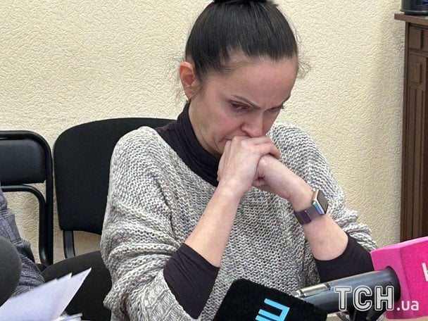 Патрульная Анна Дудина в суде. / © ТСН