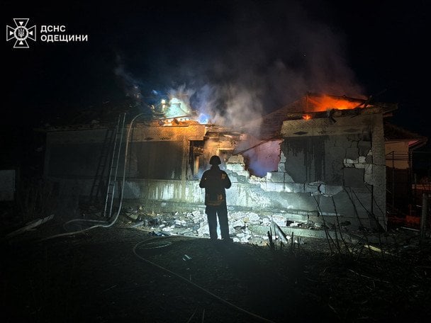 Ворожа атака по Одещині: загинула людина. / © ГУ ДСНС в Одеській області