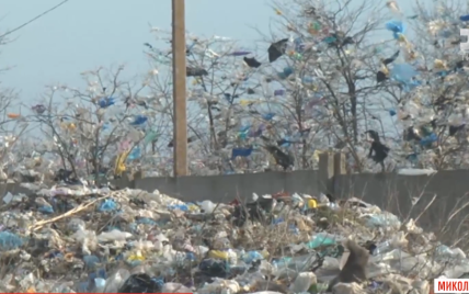 Село у смітті: у Миколаївській області буревій розніс зі звалища тонни відходів