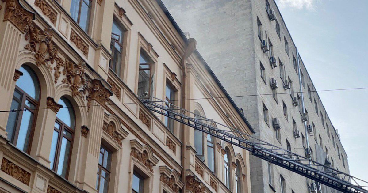 Пожежа у Мінкульті / © Пресс-служба МВД Украины
