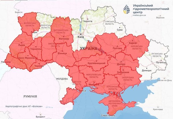 Попередження про пожежну небезпеку в Україні / © Укргідрометцентр