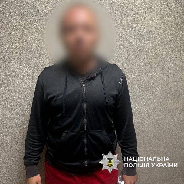 Затриманий за побиття ветерана 43-річний місцевий мешканець. Фото: ГУНП в Харківській області