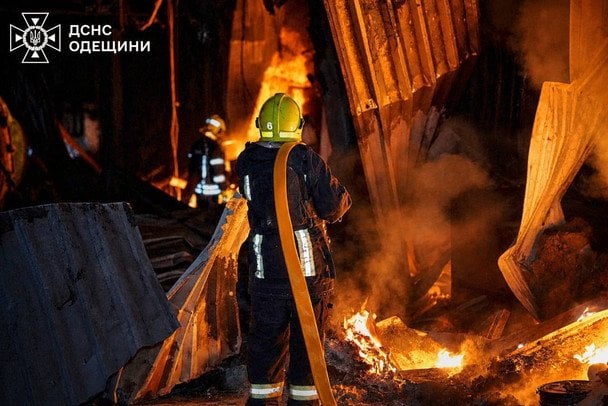 Рятувальники на місці пожежі / © ДСНС