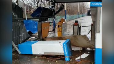 Наслідки вибуху у районі залізничного вокзалу у Києві
