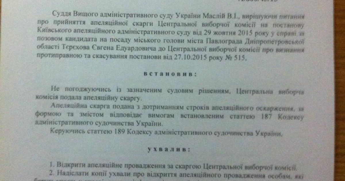 Скарга на рішення апеляційного суду по Павлограду_1 / © ТСН.ua