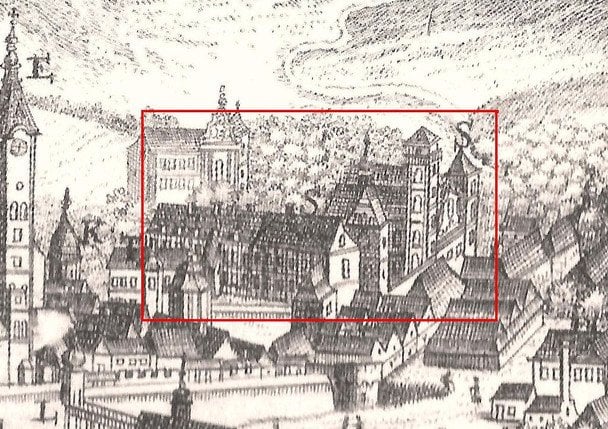 Костел і монастир кармелітів на панорамі Львова Франсуа Пернера 1772 / © Вікіпедія