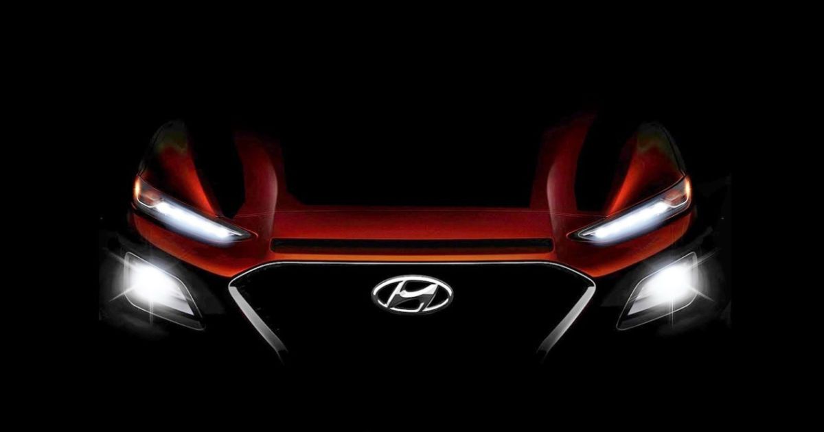 Hyundai опубликовал тизер нового субкомпактного кроссовера Kona