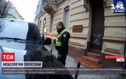 У Львові п'яний водій позашляховика тікав від поліції, а коли його наздогнали - накинувся на копів