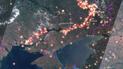В NASA показали вид линии фронта в Украине из космоса: фото