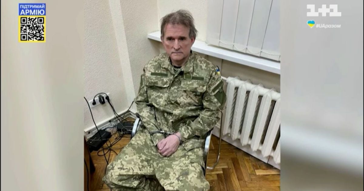 Виктор Медведчук во время задержания Службой безопасности