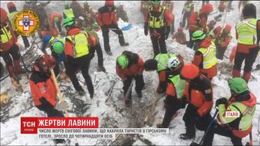 Количество погибших под лавиной в Италии растет