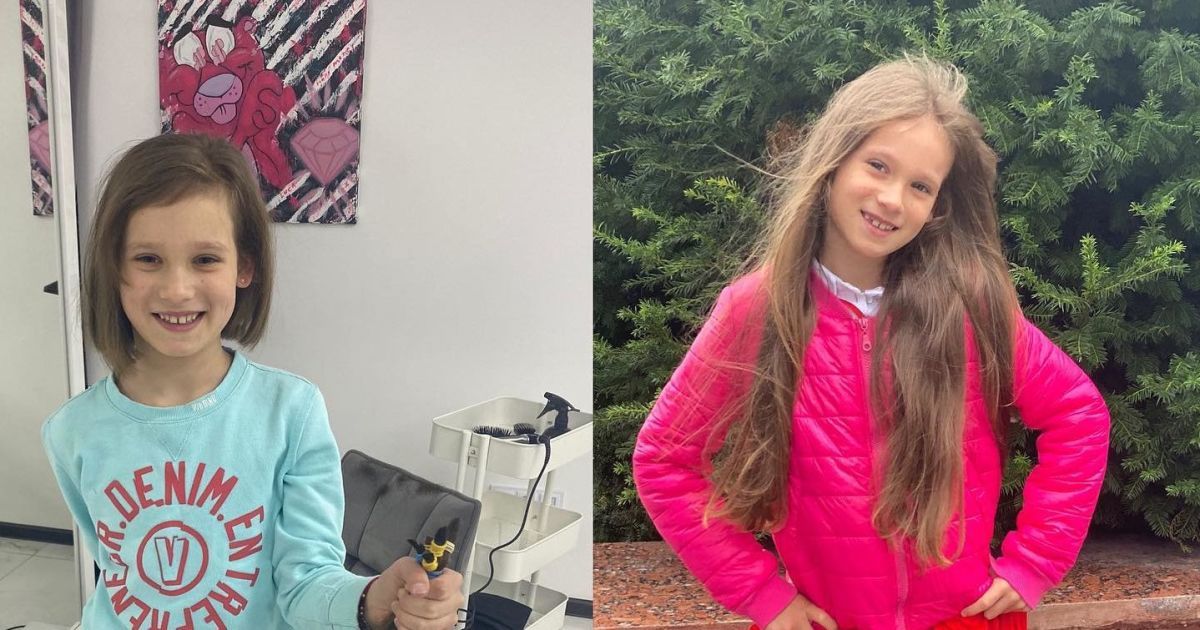 Школярка з Івано-Франківська обрізала довге волосся, аби допомогти армії