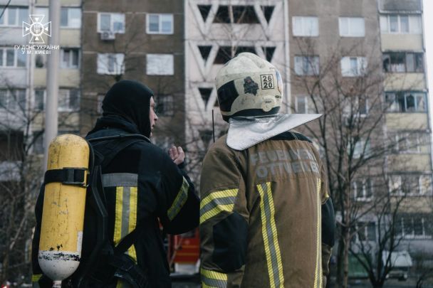 Атака по Киеву 7 февраля Фото: ГСЧС