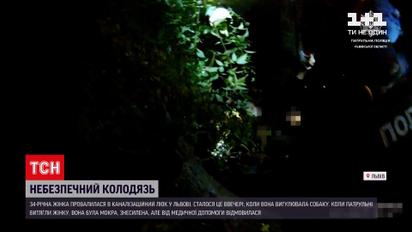 Новости Украины: во Львове женщина выгуливала собаку и провалилась в канализационный люк