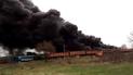 В оккупированном Краснодоне масштабный пожар уничтожил вагоны с углем для России