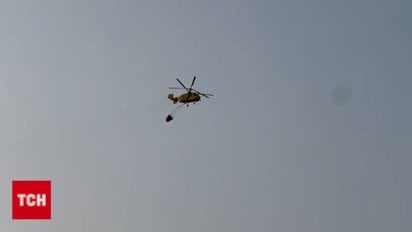 У Києві пожежі ліквідують вертольоти