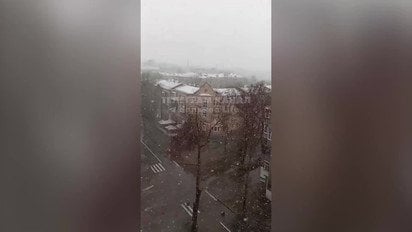 У Харкові випав сніг посеред квітня