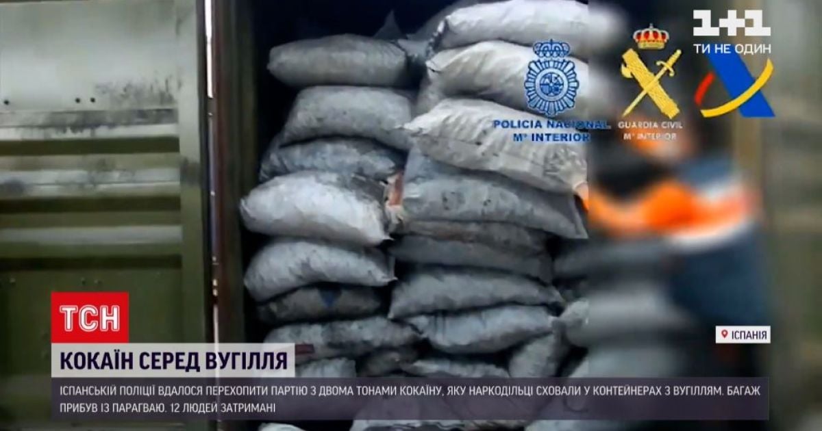 Іспанська поліція виявила дві тонни кокаїну серед вугілля