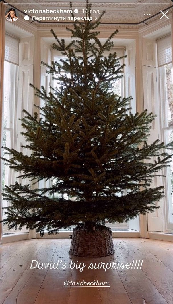 Ялинка «до» / © Instagram Вікторії Бекхем