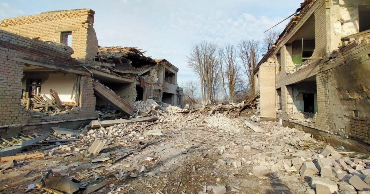 Разрушения в городе Торецк Донецкой области