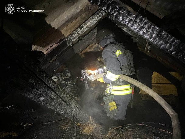 Атака на Кіровоградську область 18 травня / © ДСНС