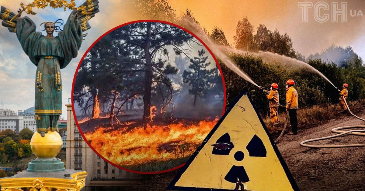 Масштабна пожежа в Чорнобильській зоні / Колаж: ТСН.ua