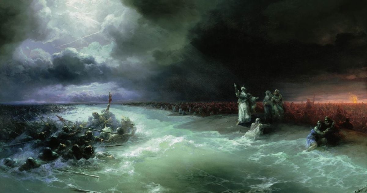 Переход евреев через Красное море. Картина Ивана Айвазовского