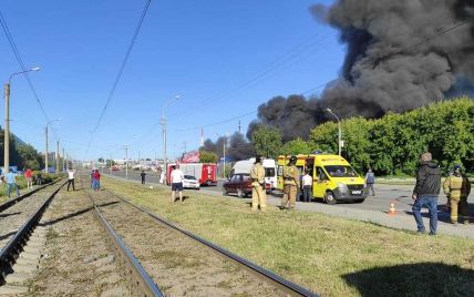 В России произошел взрыв на АЗС: в результате пожара пострадали 19 человек, видео