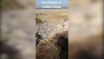 Українці посадили картоплю на дні висохлого Каховського водосховища