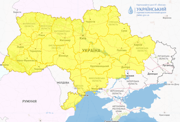 Вдень 18 липня у більшості регіонів України будуть грози та шквали