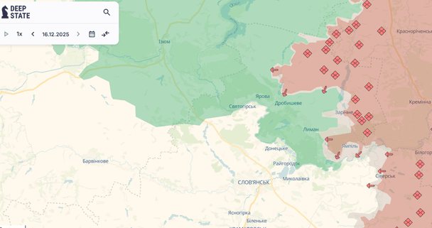 Святогірськ на карті / © Deepstatemap